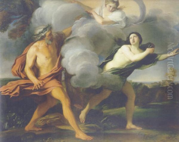 Alpheus And Arethusa Oil Painting by Carlo Maratta