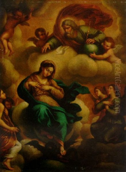 The Assumption Of The Virgin Oil Painting by Carlo Maratta