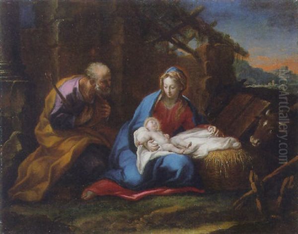 Heilige Familie Oil Painting by Carlo Maratta