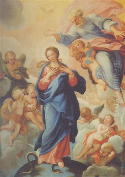 The Assumption Of The Virgin Oil Painting by Carlo Maratta