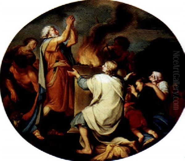 The Sacrifice Of Noah Oil Painting by Carlo Maratta