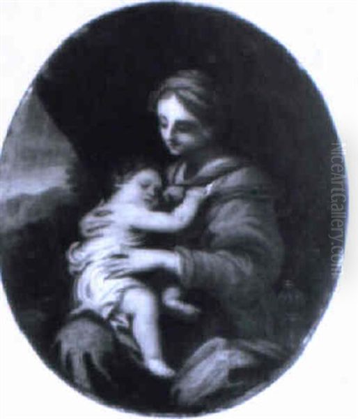 Die Madonna Mit Dem Schlafenden Christuskind Oil Painting by Carlo Maratta