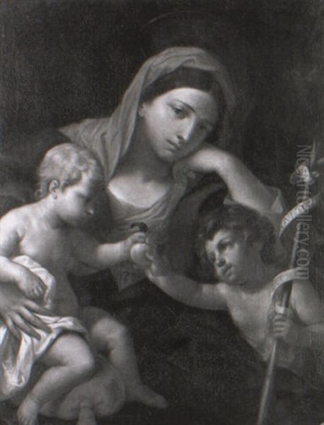 The Madonna And Child With The Infant St. John Oil Painting by Carlo Maratta