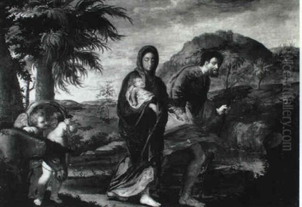 The Flight Into Egypt Oil Painting by Carlo Maratta