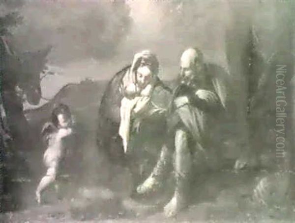 Den Hellige Familie Oil Painting by Carlo Maratta