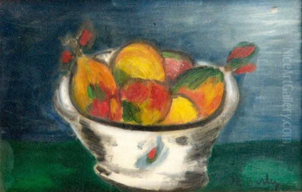 Nature Morte Au Compotier Oil Painting by Madeleine Berly De Vlaminck