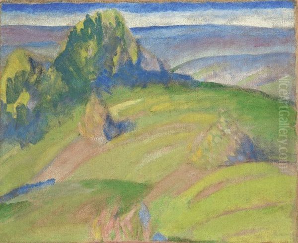 Voralpenlandschaft Oil Painting by Franz Marc