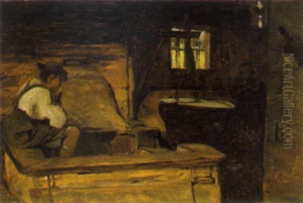 In Der Stube Oil Painting by Wilhelm Marc