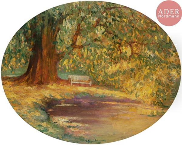 Le Banc Oil Painting by Pierre Amedee Marcel-Beronneau