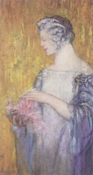 Femme Au Parfum Oil Painting by Pierre Amedee Marcel-Beronneau