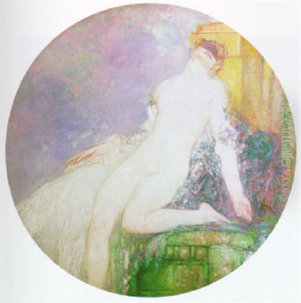 Leda Et Le Cygne Oil Painting by Pierre Amedee Marcel-Beronneau