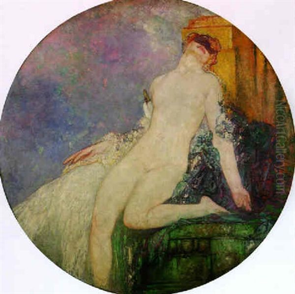 La Femme Au Cygne Oil Painting by Pierre Amedee Marcel-Beronneau