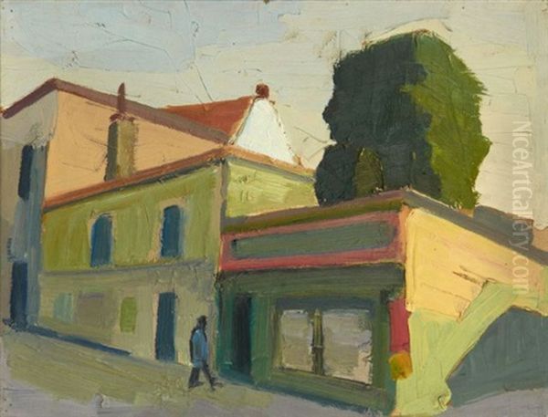 Rue Oil Painting by  Marcel-Lenoir (Jules Oury)