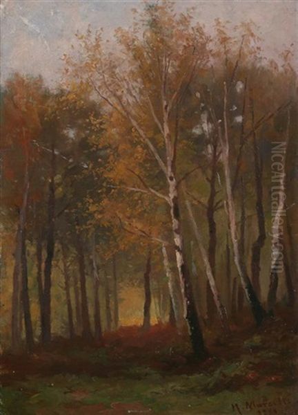 Woodland Glade Oil Painting by Henri Marcette