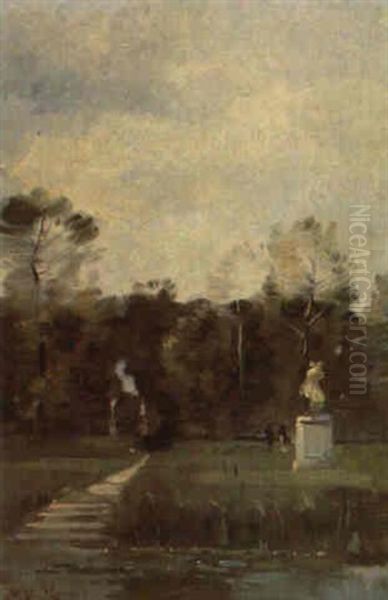 Jardines Oil Painting by Vicente March y Marco