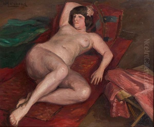 Le Repos Du Modele Oil Painting by Jean Hippolyte Marchand