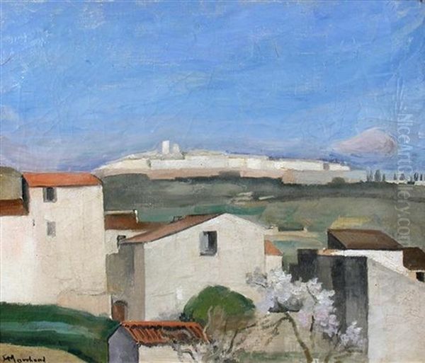 La Colle Sur Loup A L'horizon Oil Painting by Jean Hippolyte Marchand