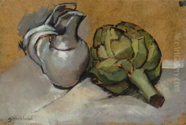 Nature Morte A L'artichaut Oil Painting by Jean Hippolyte Marchand