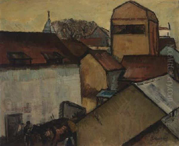 La Ferme Oil Painting by Jean Hippolyte Marchand