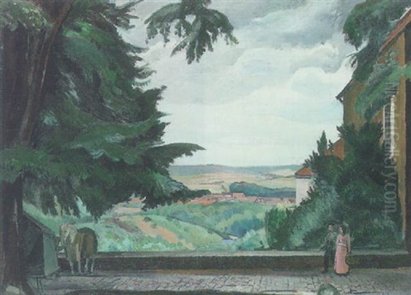 La Terrasse Oil Painting by Jean Hippolyte Marchand