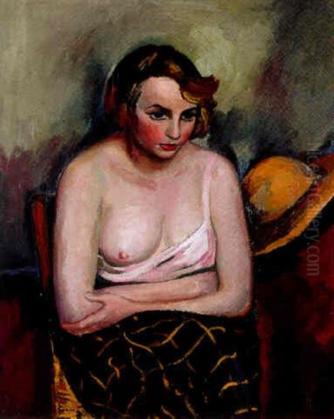 Femme Assise Oil Painting by Jean Hippolyte Marchand