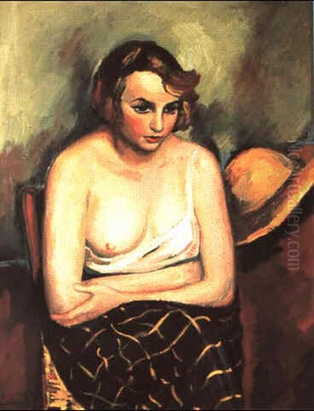 Femme Assise Oil Painting by Jean Hippolyte Marchand