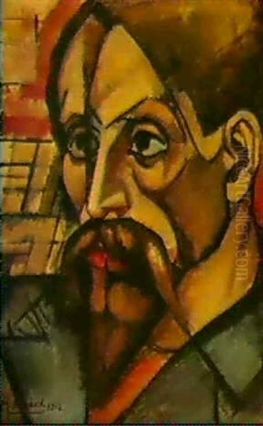 Portrait Cubiste Oil Painting by Jean Hippolyte Marchand