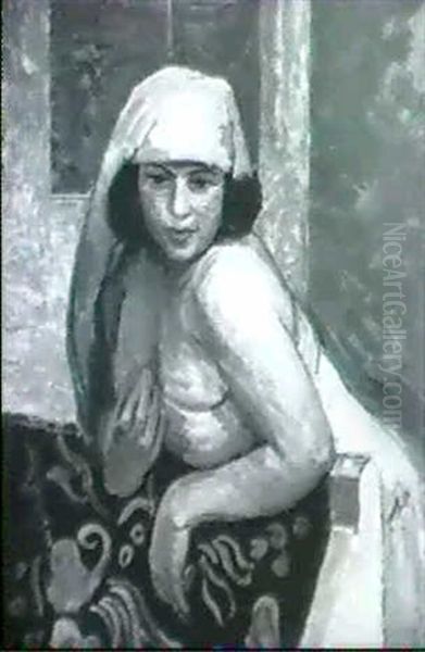 Femme Au Turban Oil Painting by Jean Hippolyte Marchand