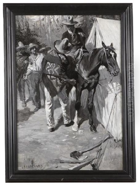 Cowboys And Vaqueros Having A Dispute by John (Norval) Marchand