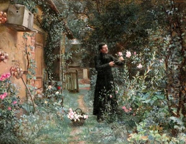 Picking Flowers, Easter Oil Painting by Pinckney Marcius-Simons