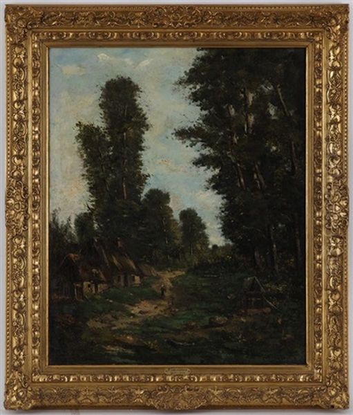 Paysage De Campagne Anime Oil Painting by Emile van Marcke de Lummen