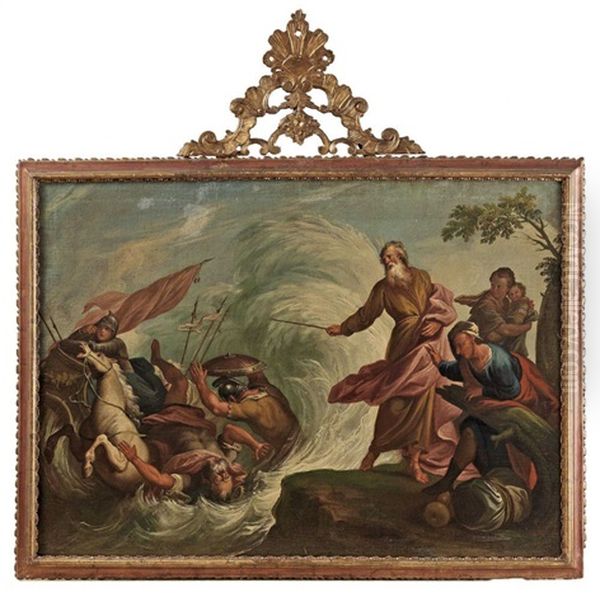 Die Durchquerung Des Roten Meeres Oil Painting by Giovanni Battista Marcola