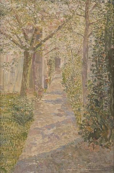 L'allee Ensoleillee Oil Painting by Marie Antoinette Marcotte