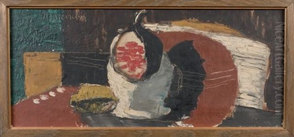 Nature Morte Aux Fruits Et Guitare Oil Painting by Louis Marcoussis