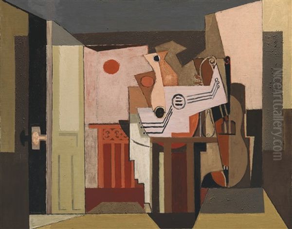 Soleil Couchant Oil Painting by Louis Marcoussis