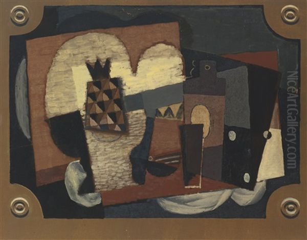 Nature Morte A L'ananas Oil Painting by Louis Marcoussis