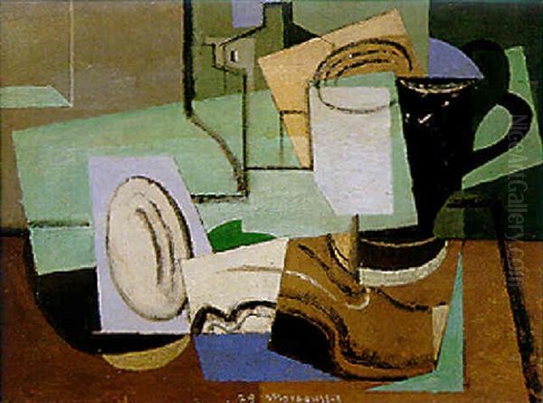 Cuiller Et Cruche Oil Painting by Louis Marcoussis