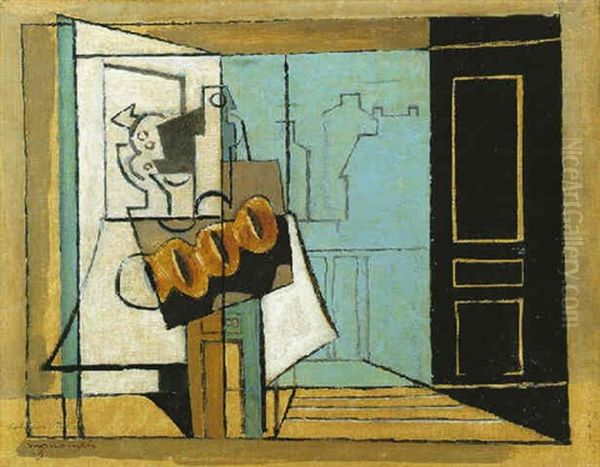 Lundi Oil Painting by Louis Marcoussis