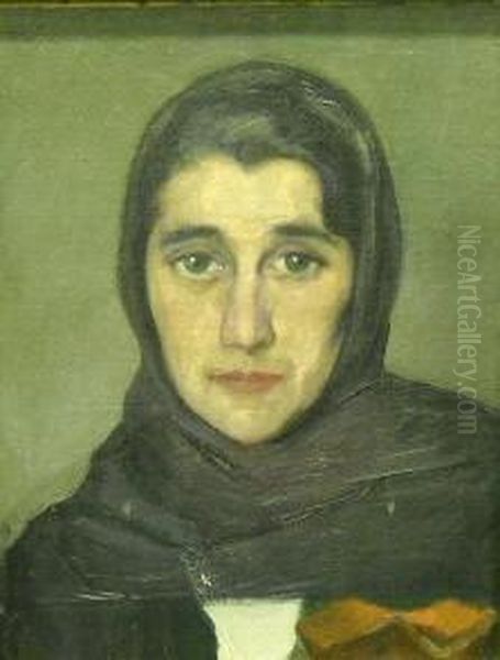 Mujer Con Mantilla Oil Painting by Jorge Bermudez