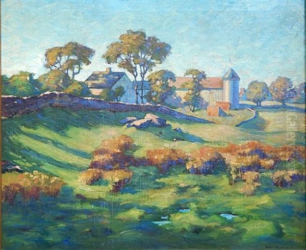 Landscape With Farm Oil Painting by Peter Marcus