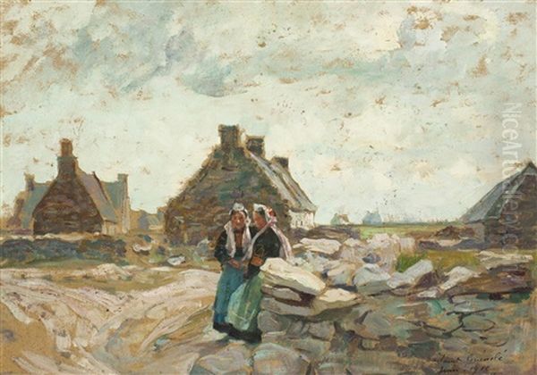 Motiv Aus Der Bretagne Oil Painting by Victor Marec