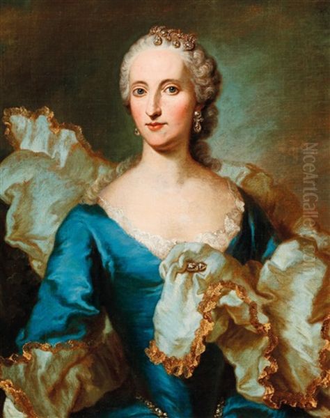 Portrait Of Countess Johanna Felicitas Von Seinsheim Oil Painting by George de Marees