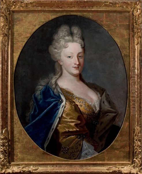 Retrato De Princesa Con Armino Oil Painting by George de Marees