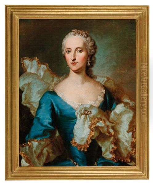 Portrait Of Countess Johanna Felicitas Von Seinsheim, Nee Countess Von Hatzfeldt Oil Painting by George de Marees