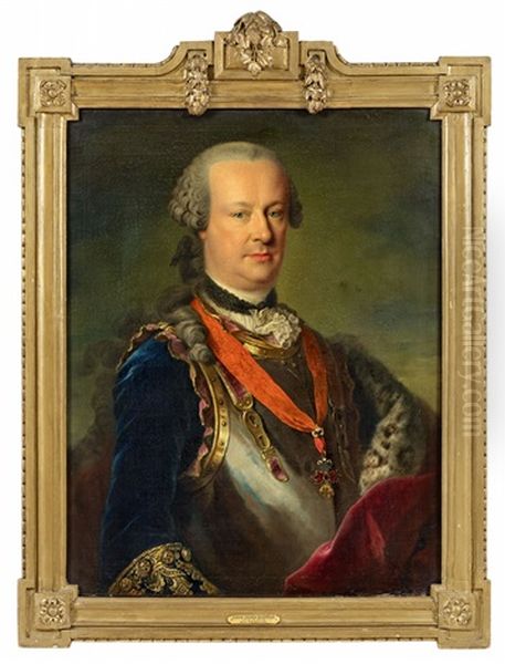 Portrait Of A Man In A Cuirass With The Order Of The Golden Fleece Oil Painting by George de Marees