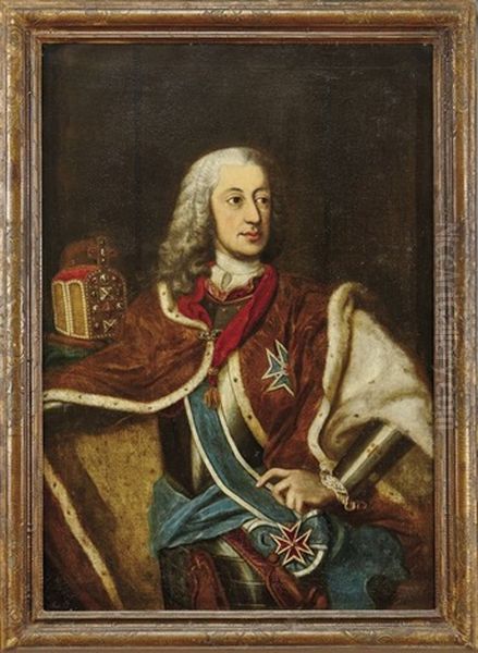 Das Kaiserpaar Karl Vii. U. Amalia Maria Josepha Oil Painting by George de Marees