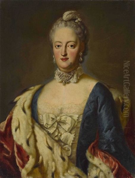 Markgrafin Maria Anna Josepha Auguste Von Baden-baden, Prinzessin Von Bayern Oil Painting by George de Marees