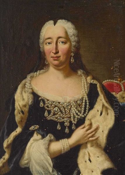 Herzogin Maria Anna Karoline Von Bayern, Prinzessin Von Pfalz-neuburg Oil Painting by George de Marees