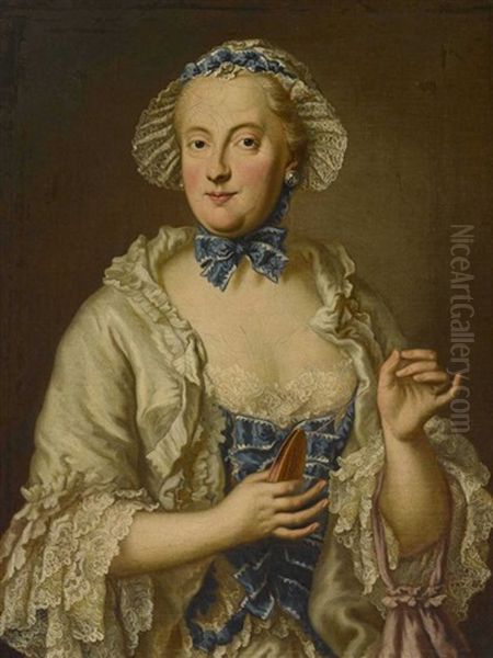 Kurfurstin Maria Anna Sophie Von Bayern, Prinzessin Von Polen Und Sachsen Oil Painting by George de Marees