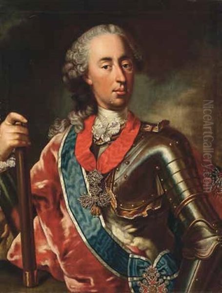 Brustportrat Franz I. (stephan Von Lothringen, Kaiser Des Heiligen Romischen Reiches) Oil Painting by George de Marees